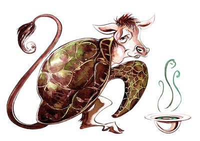 The Mock Turtle - illustration to Lewis Carroll